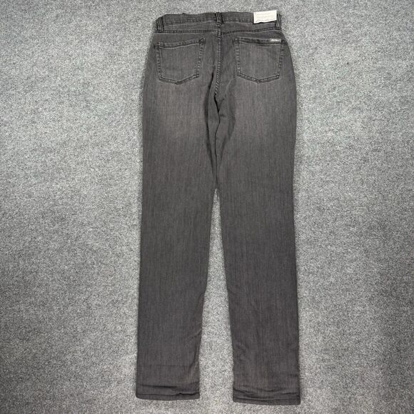 NWT Eddie Bauer Boyfriend Flannel Lined Midrise Straight Jeans Charcoal Size 2 - Picture 3 of 12